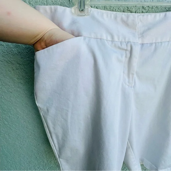 WORTHINGTON 16P cotton white Bermuda dress shorts summer preppy smart casual - Picture 2 of 7